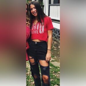 Black ripped jeans BDG